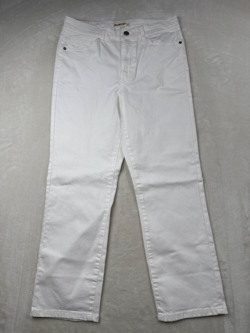 BLANKNYC High Rise Straight Leg White Denim Pants 27" Inseam Size 10/30